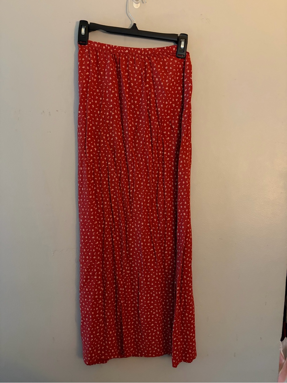 Brandy Melville Red Floral Maxi Skirt